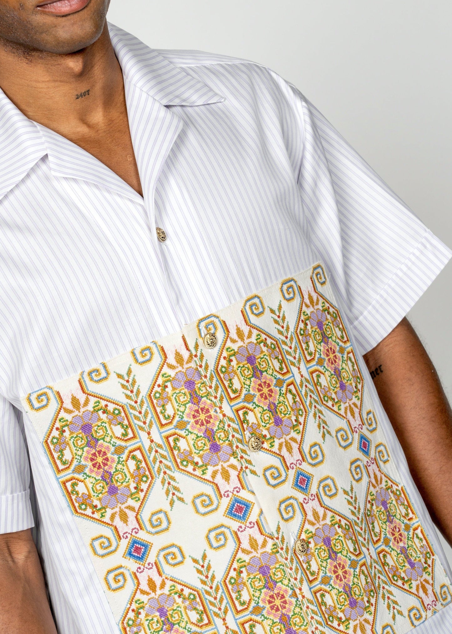 The André Shirt / Striped Poplin Cotton