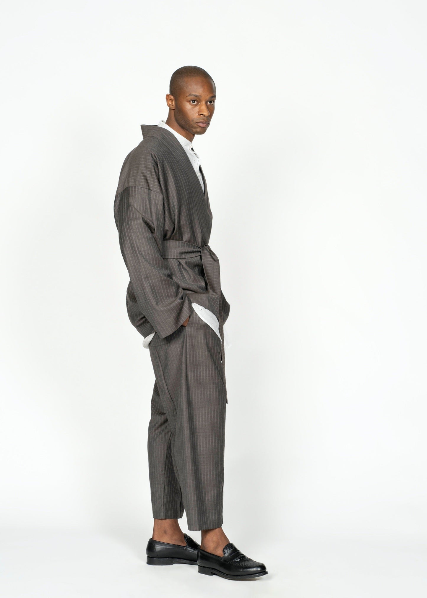 The Suit / Brown/Grey Pinstripe