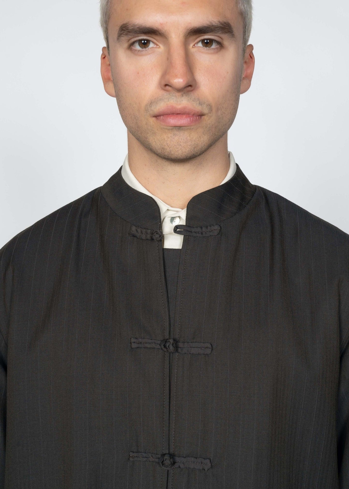 The Tang Suit / Dark Brown Pinstripe