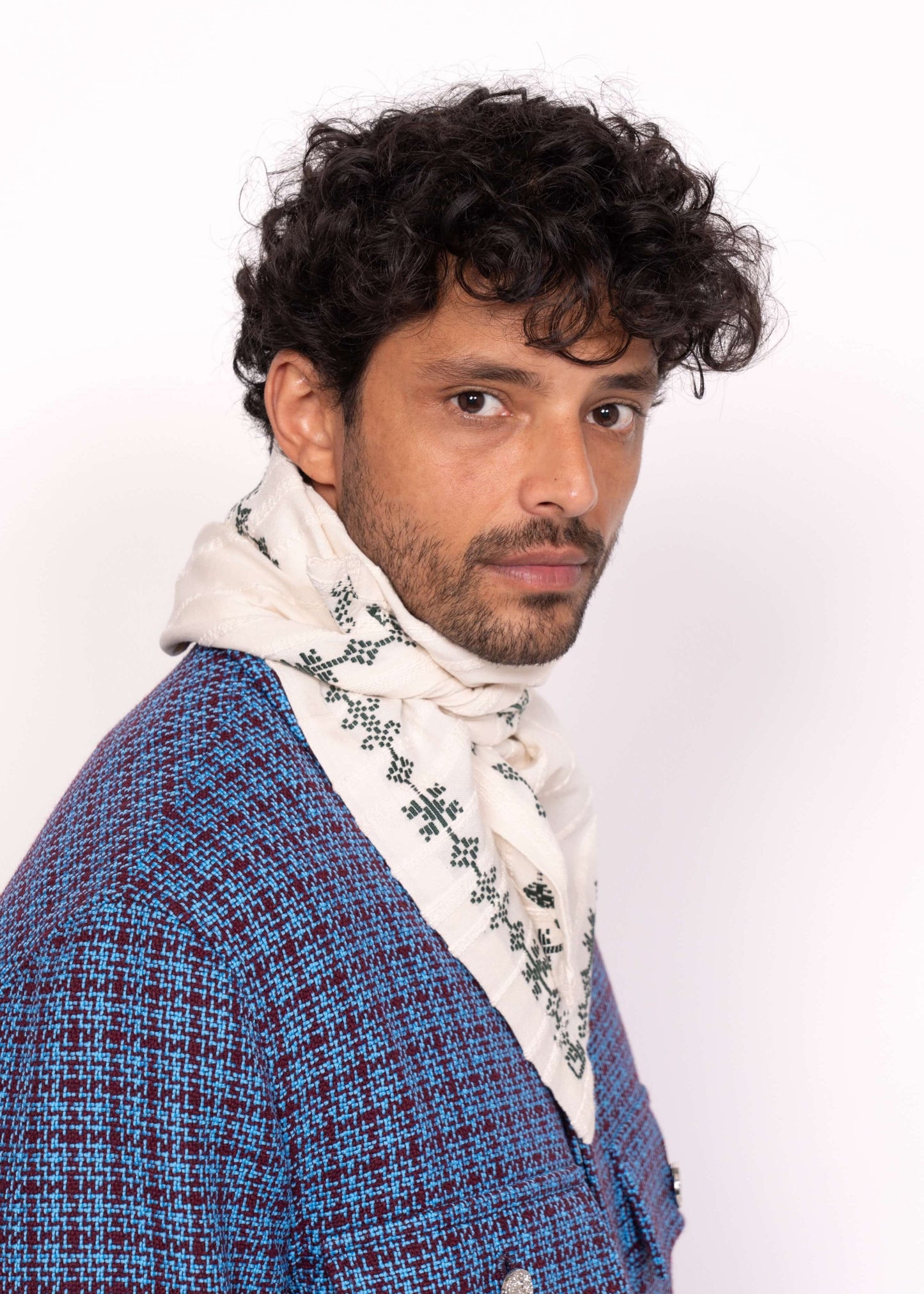 The Scarf Bouclé Green