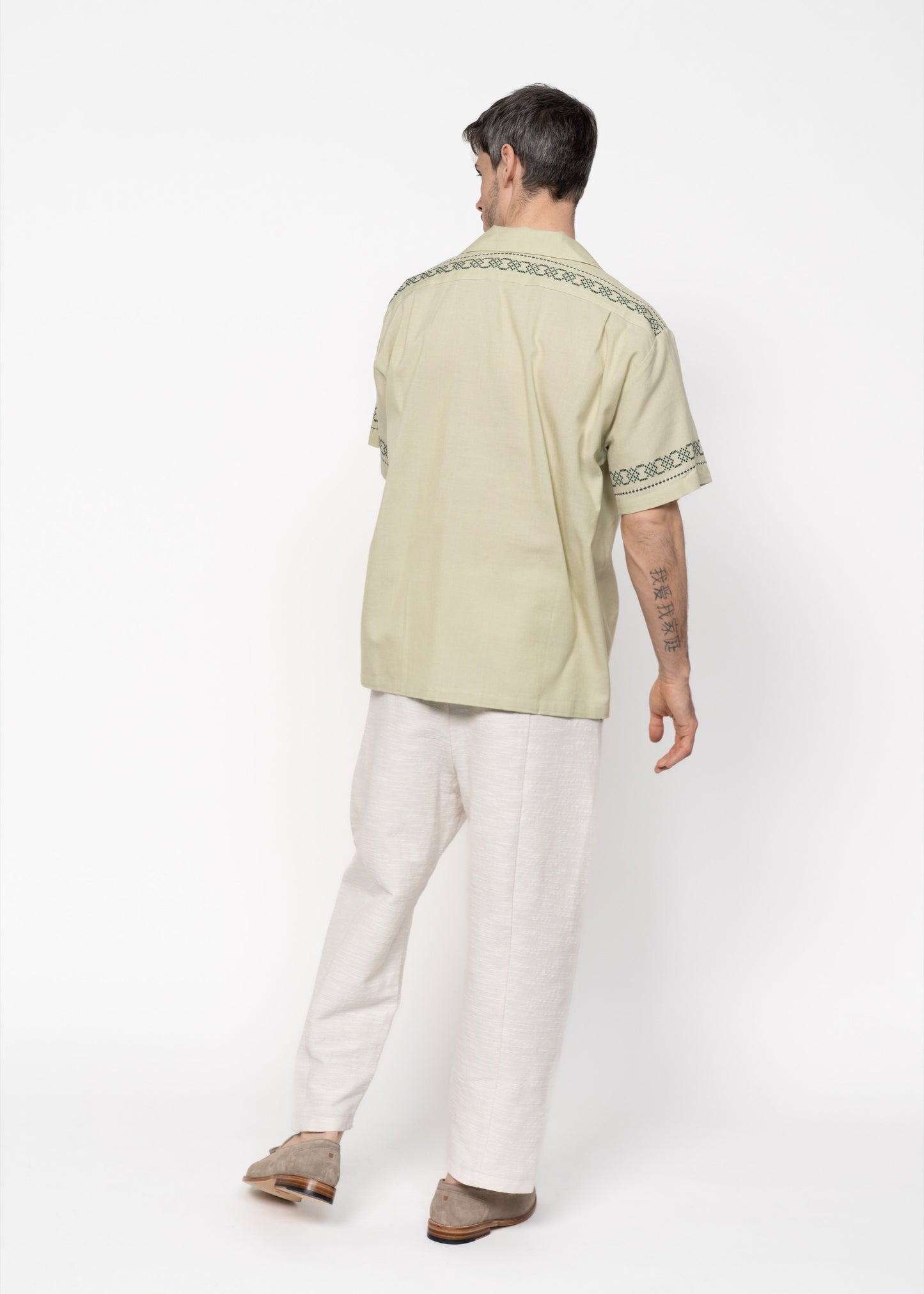 The André Shirt Handwoven Pistachio