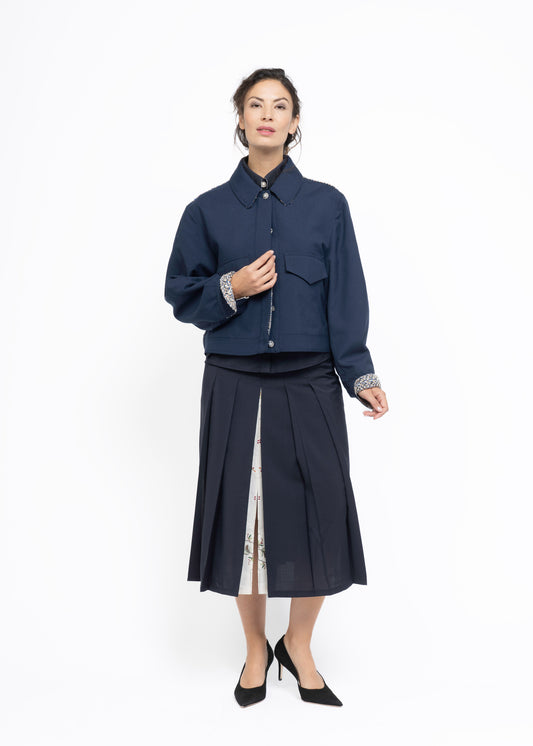Her Aviation Jacket Dark Blue