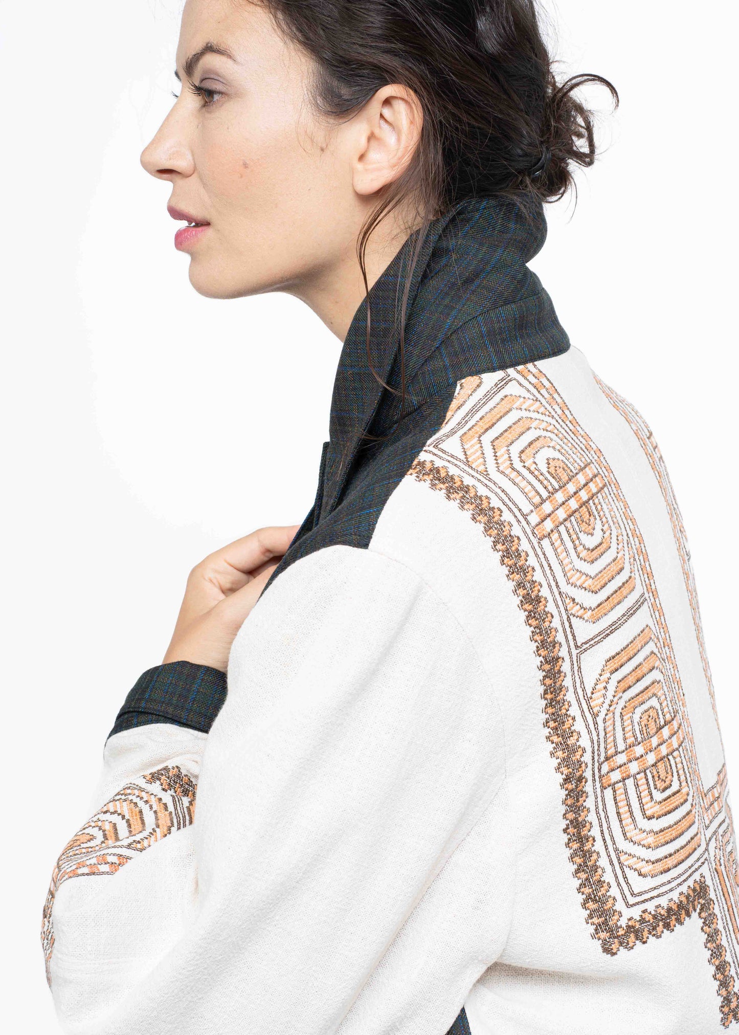 Her Aviation Jacket Greek Embroidery