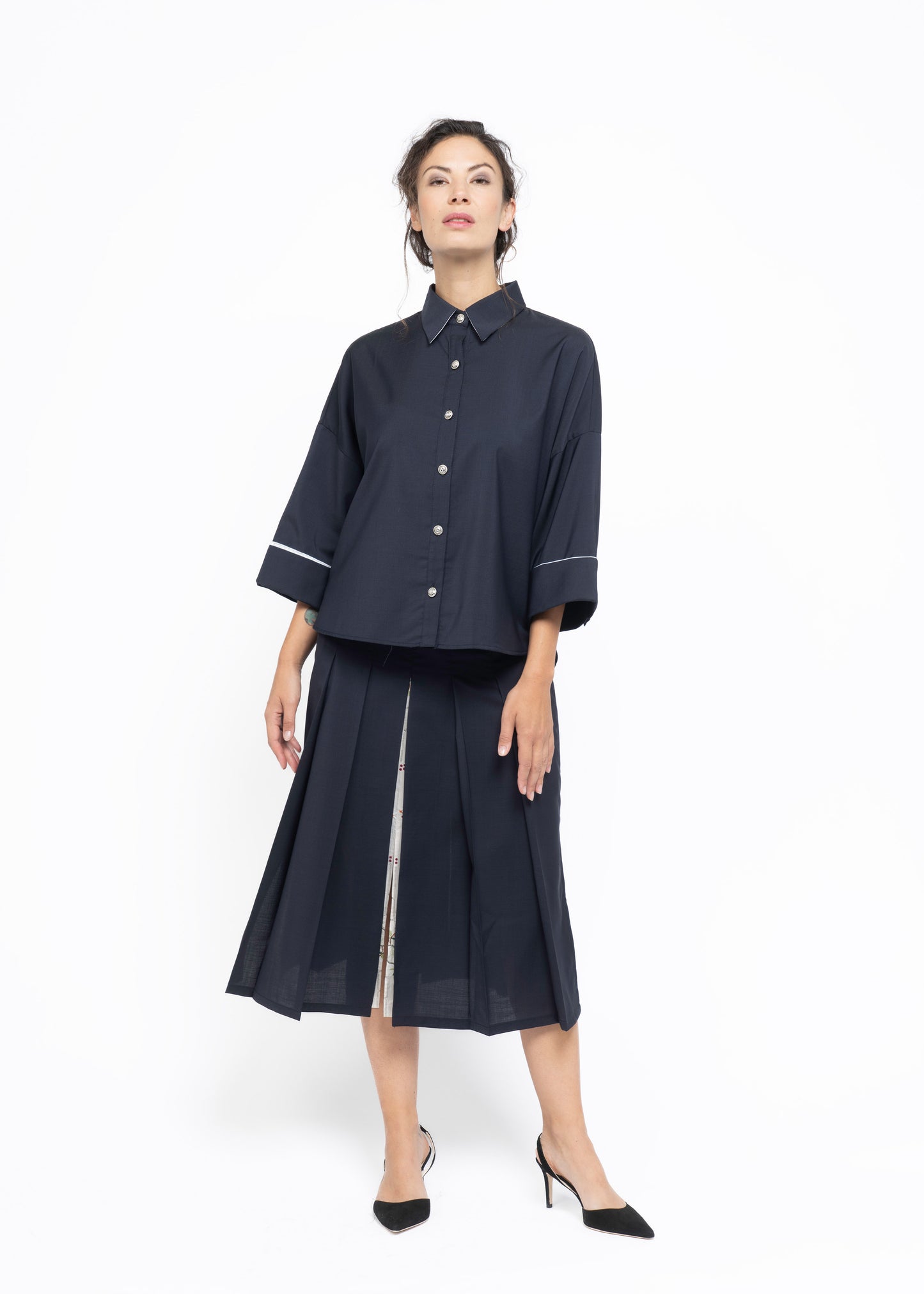 The Button Shirt Dark Blue