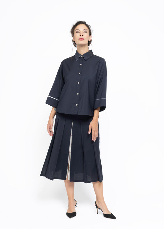 The Button Shirt Dark Blue