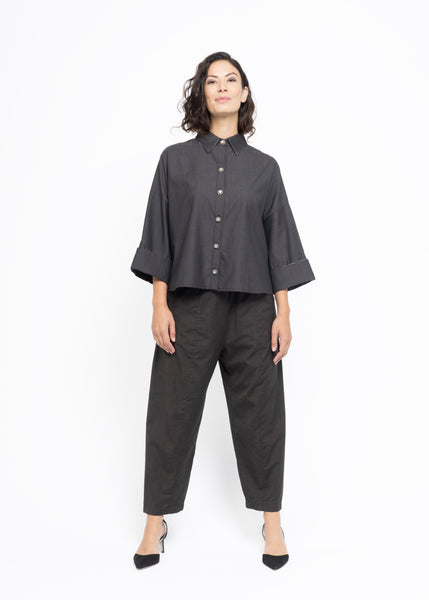 The Button Shirt Dark Brown