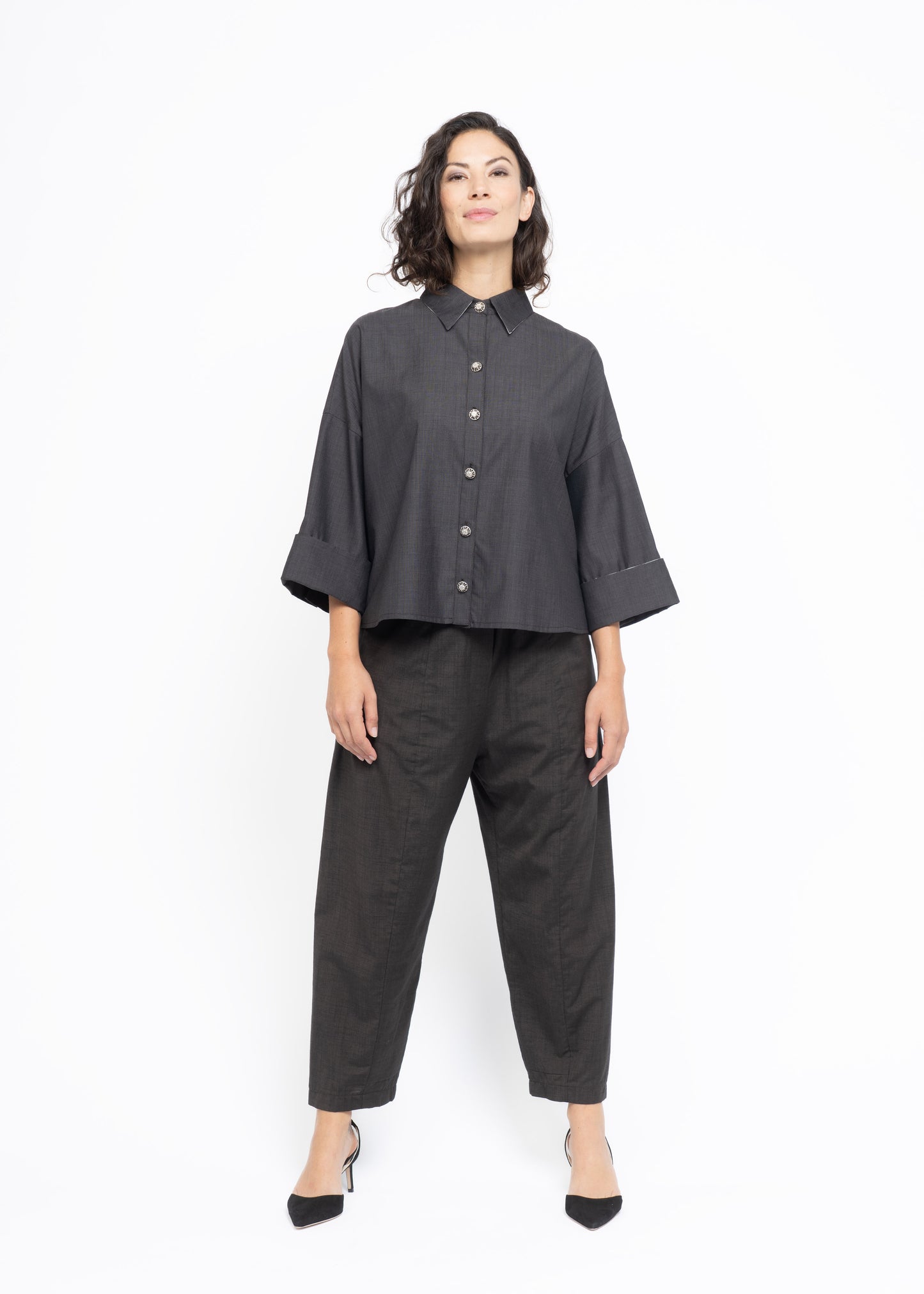 The Button Shirt Dark Brown
