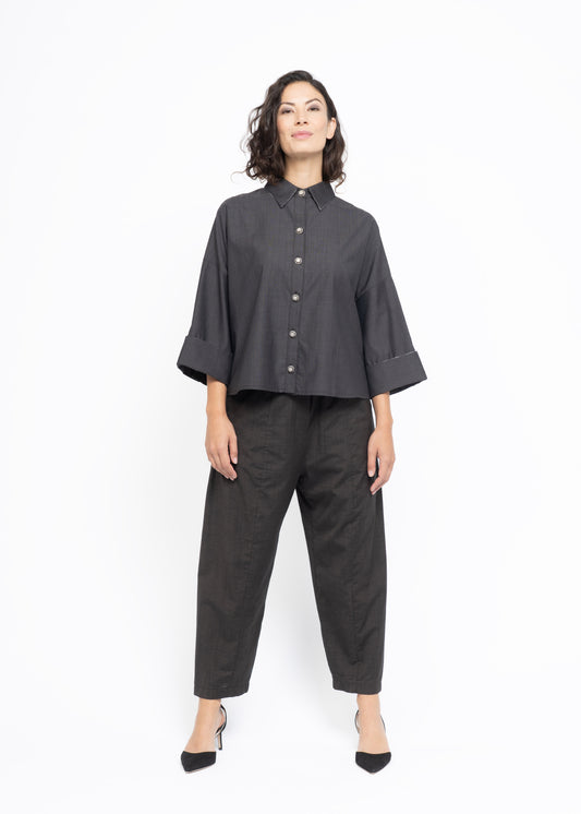 The Button Shirt Dark Brown