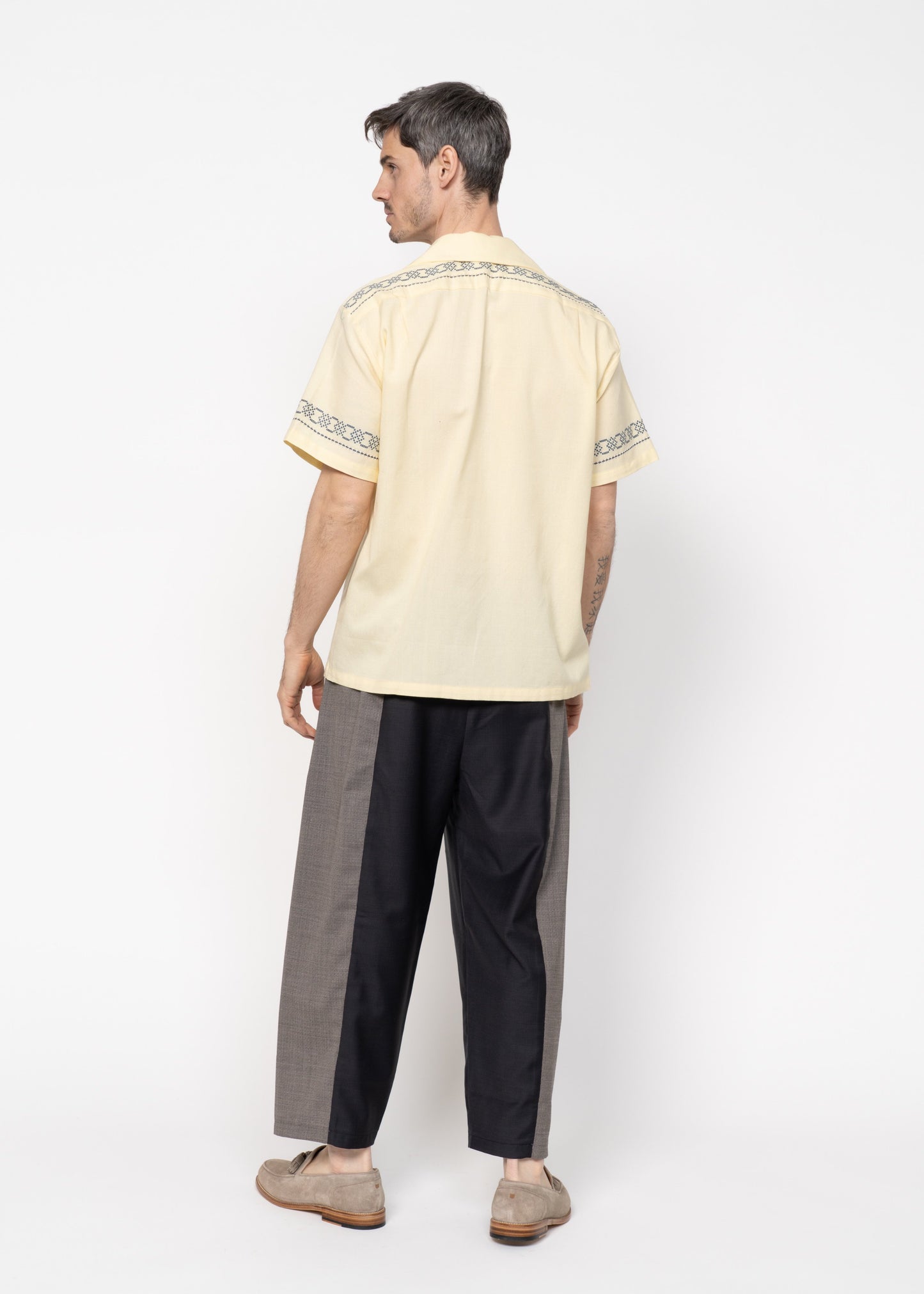 The André Shirt Handwoven Dusty Yellow