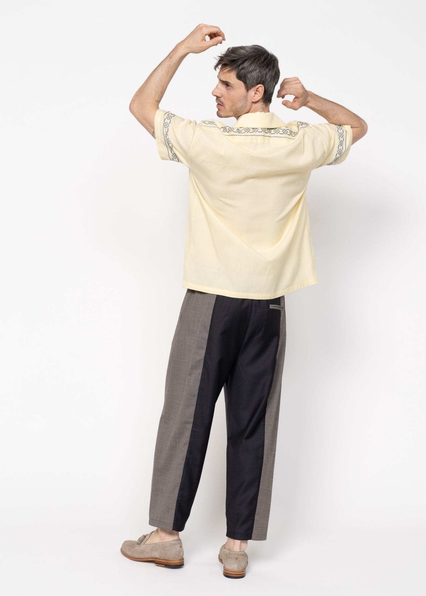 The André Shirt Handwoven Dusty Yellow