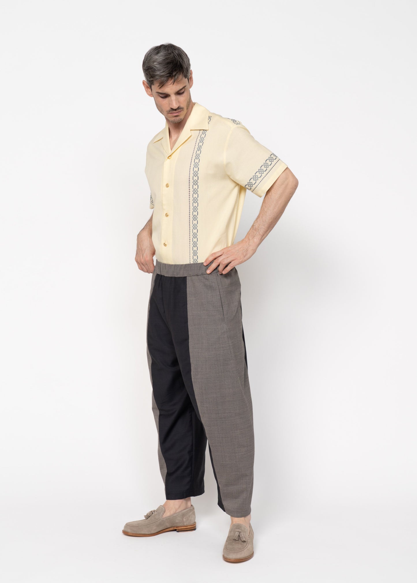 The André Shirt Handwoven Dusty Yellow