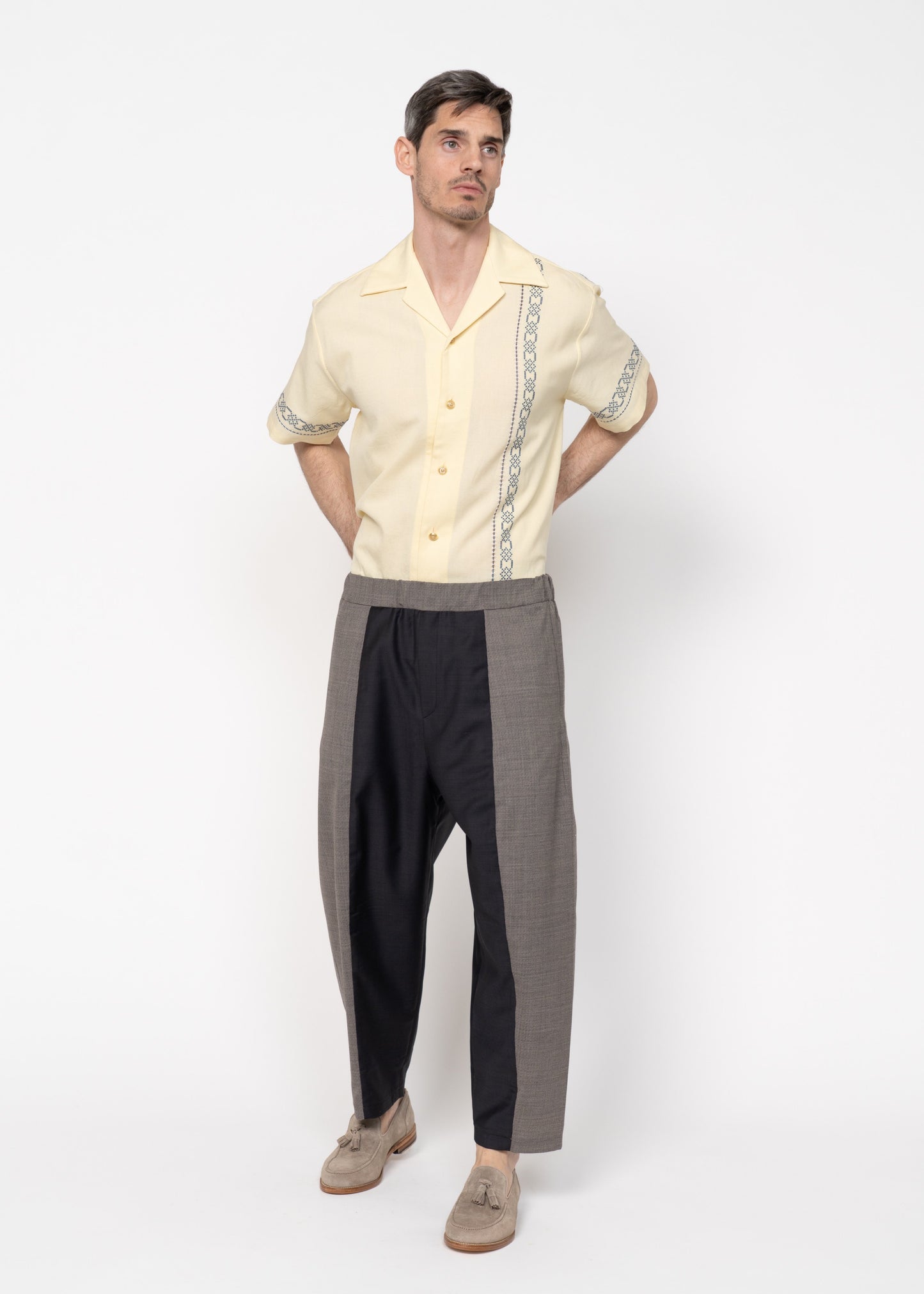 The André Shirt Handwoven Dusty Yellow