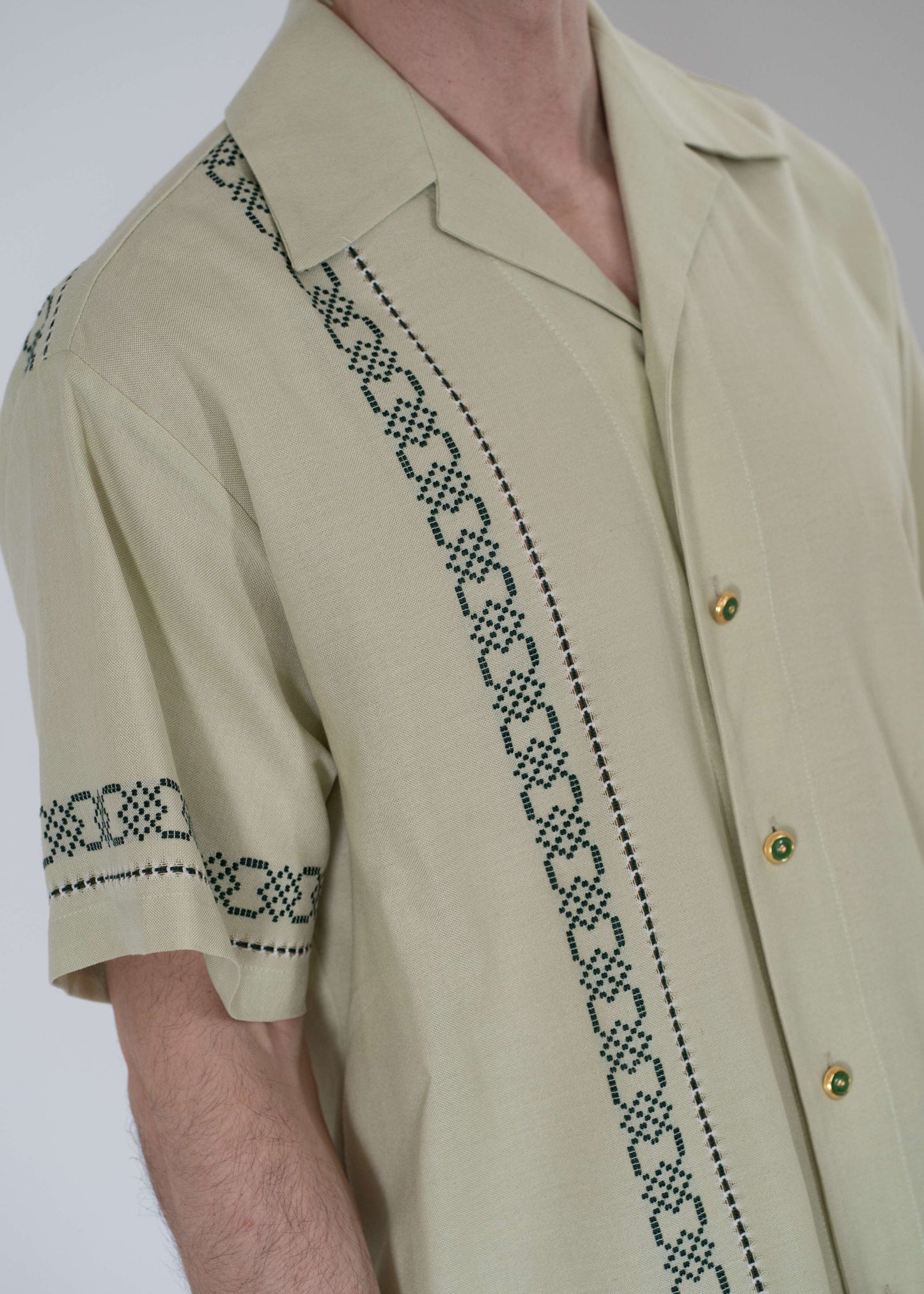 The André Shirt Handwoven Pistachio