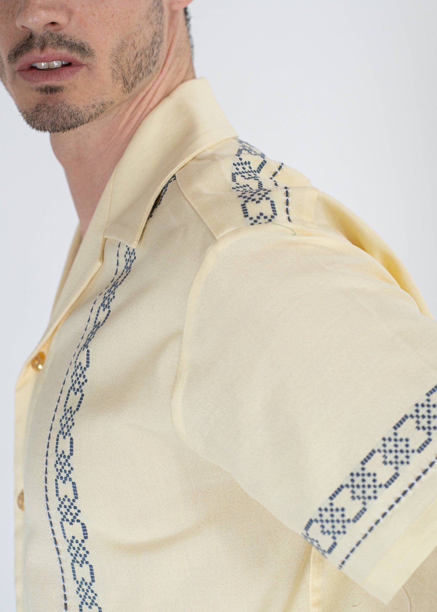 The André Shirt Handwoven Dusty Yellow