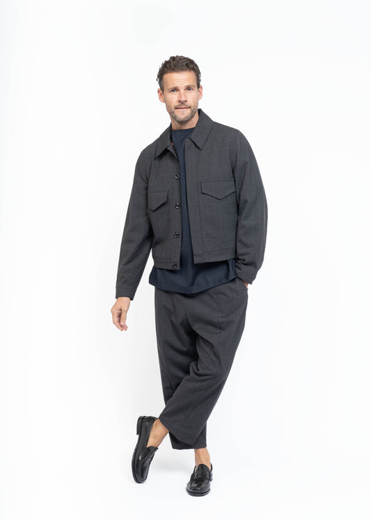 His Aviation Jacket Grey