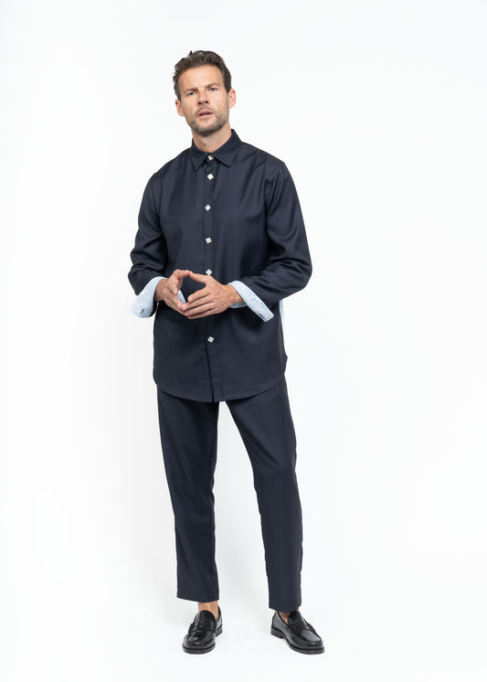 The Konstantin Shirt Blue / Prince of Wales Check