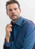 The Polo Shirt Boucle Blue/Burgundy