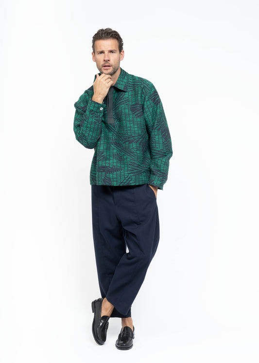 The Polo Shirt Boucle Green/Blue