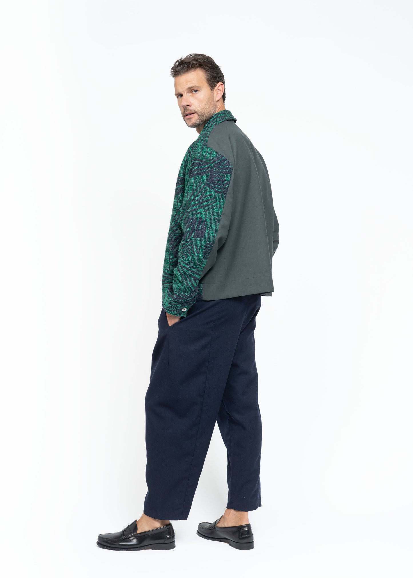 The Polo Shirt Boucle Green/Blue