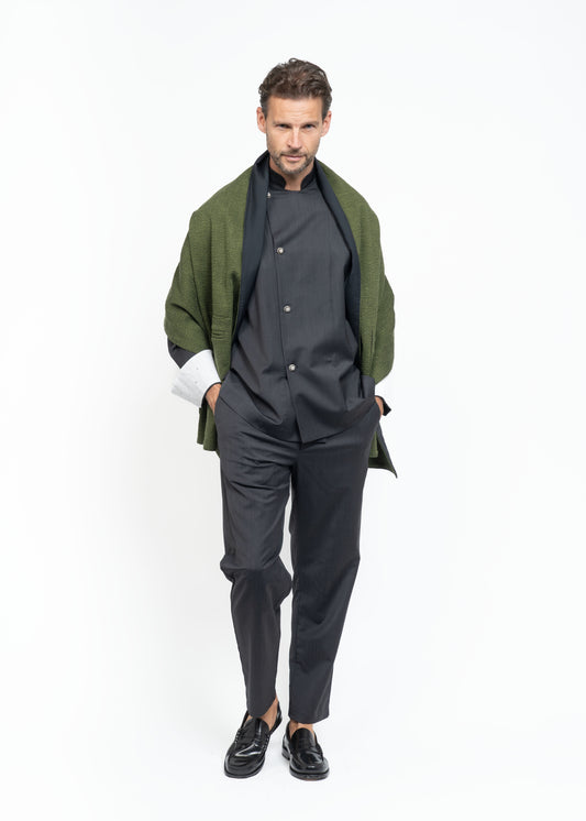 His Shawl Handwoven Green Flamma