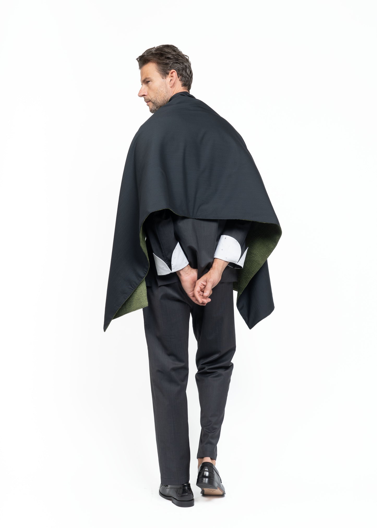 His Shawl Handwoven Green Flamma