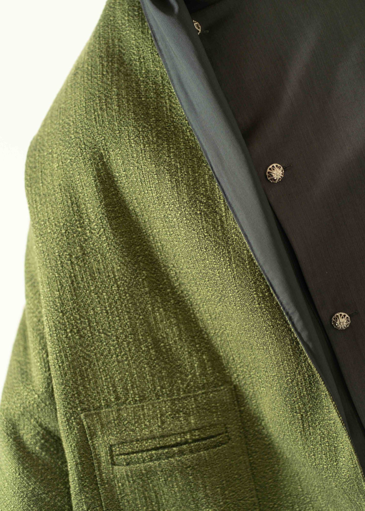 His Shawl Handwoven Green Flamma