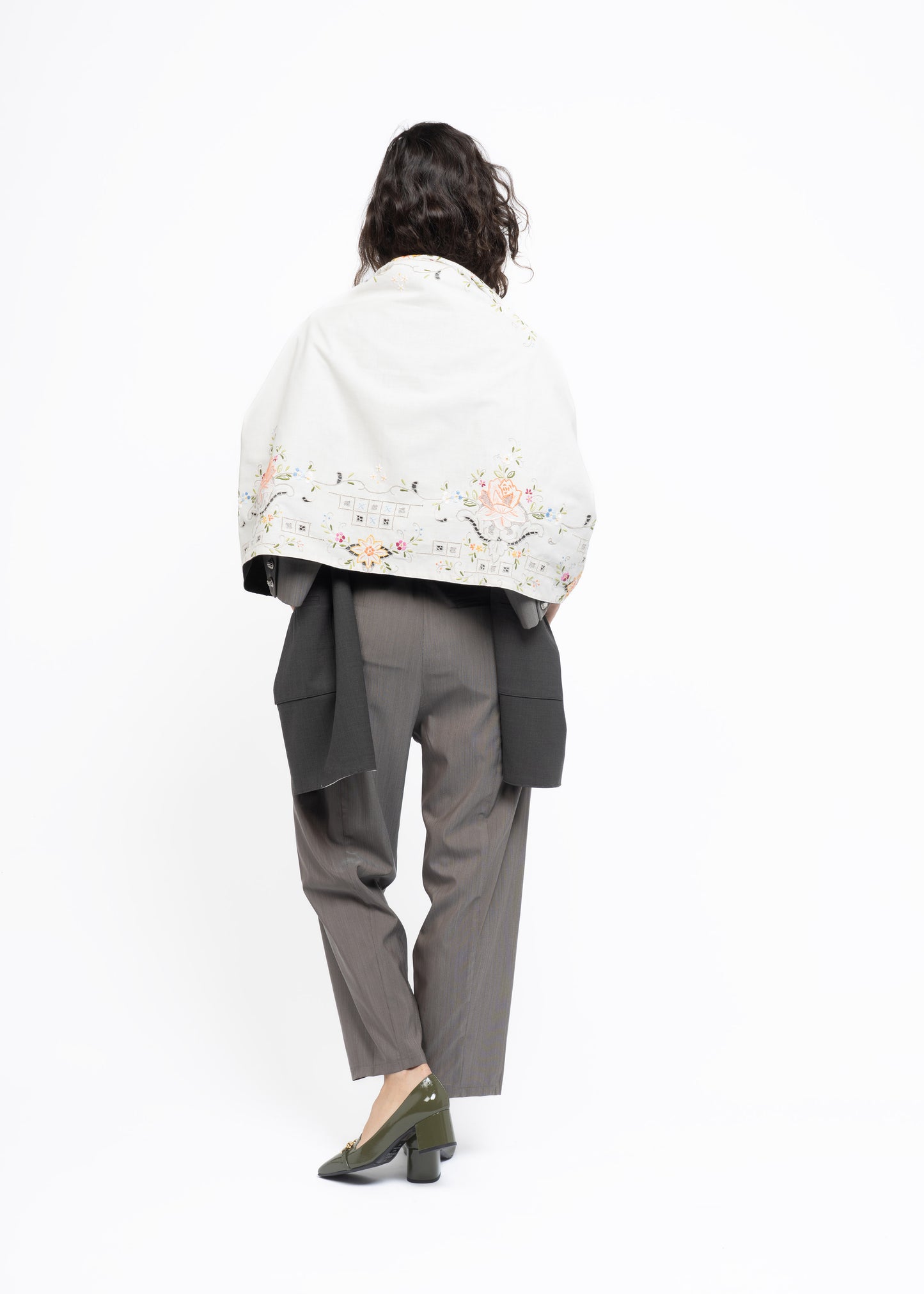 Her Shawl Embroidered