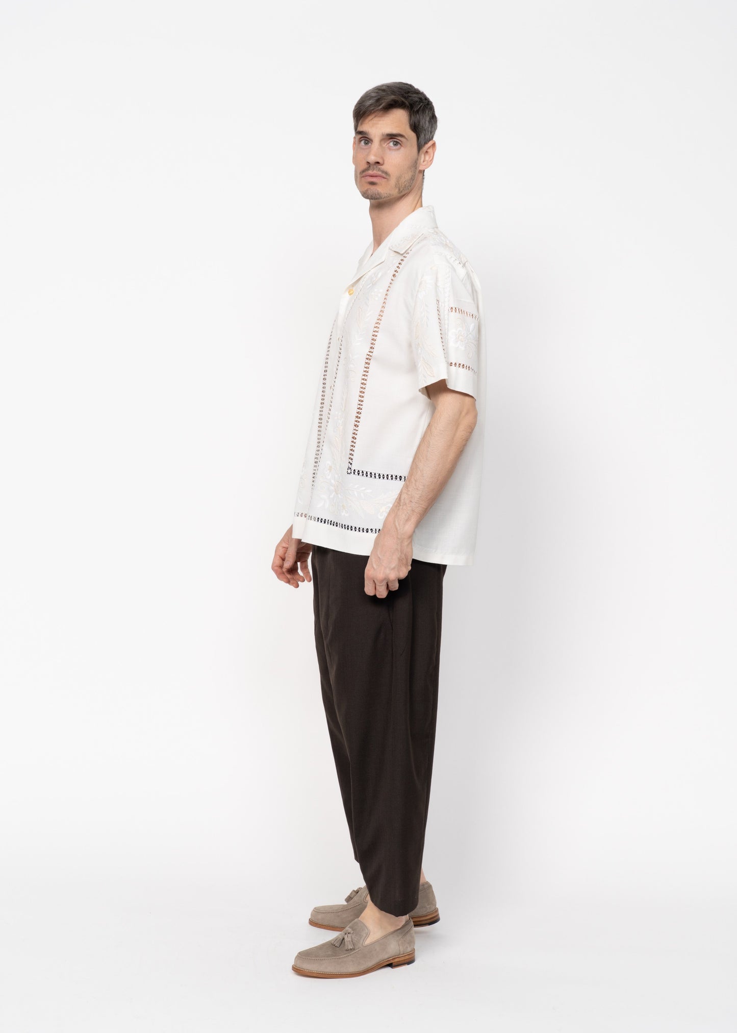 The André Shirt Cream and White