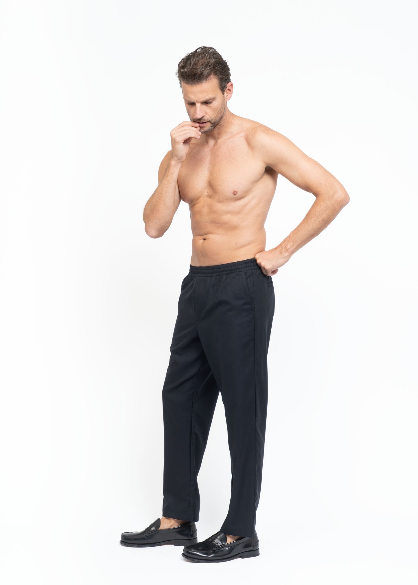 The Straight Leg Pants Dark Blue