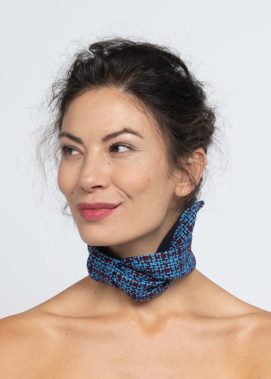 The Twilly Tie Blue Burgundy