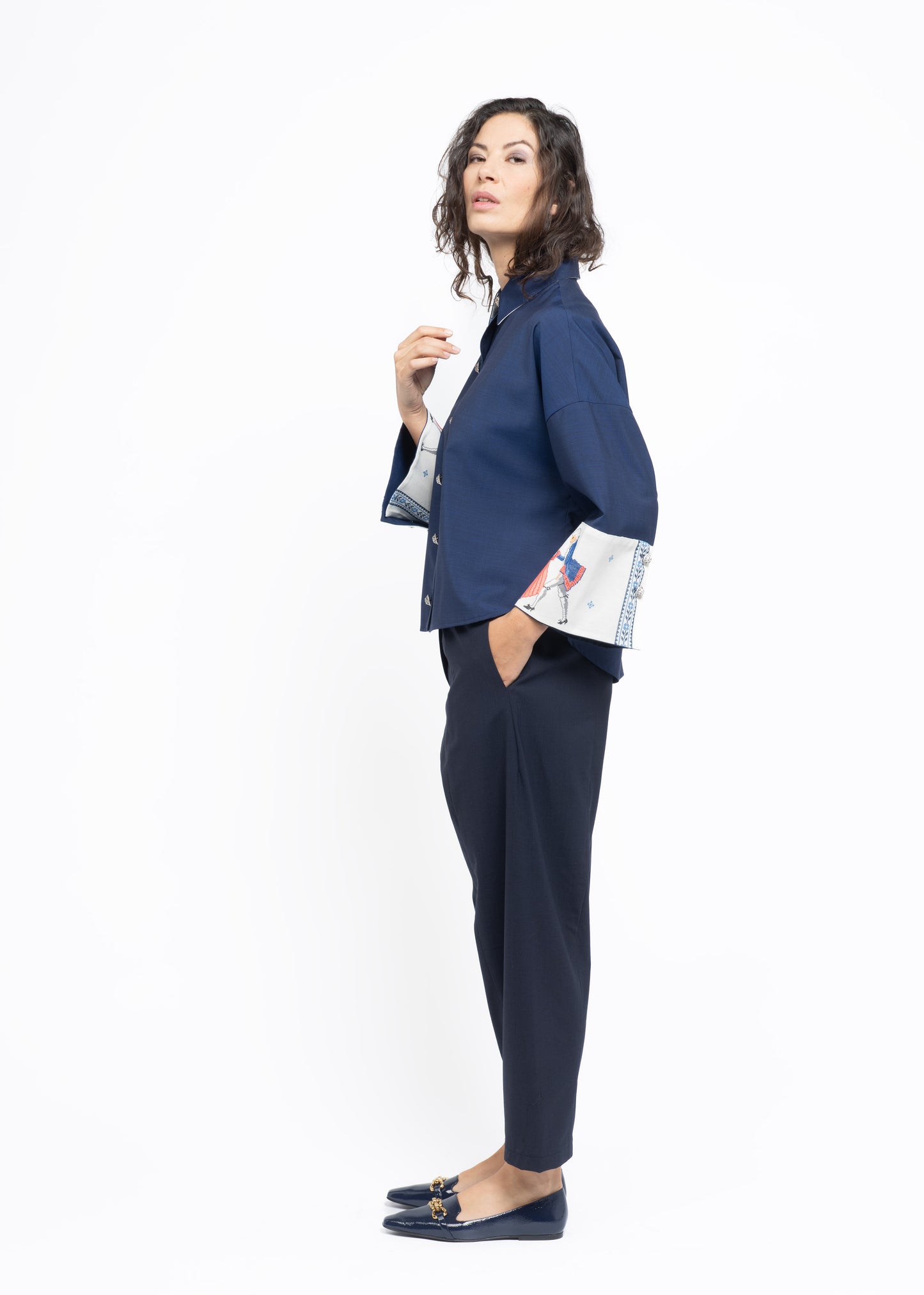 The Button Shirt Blue Royal