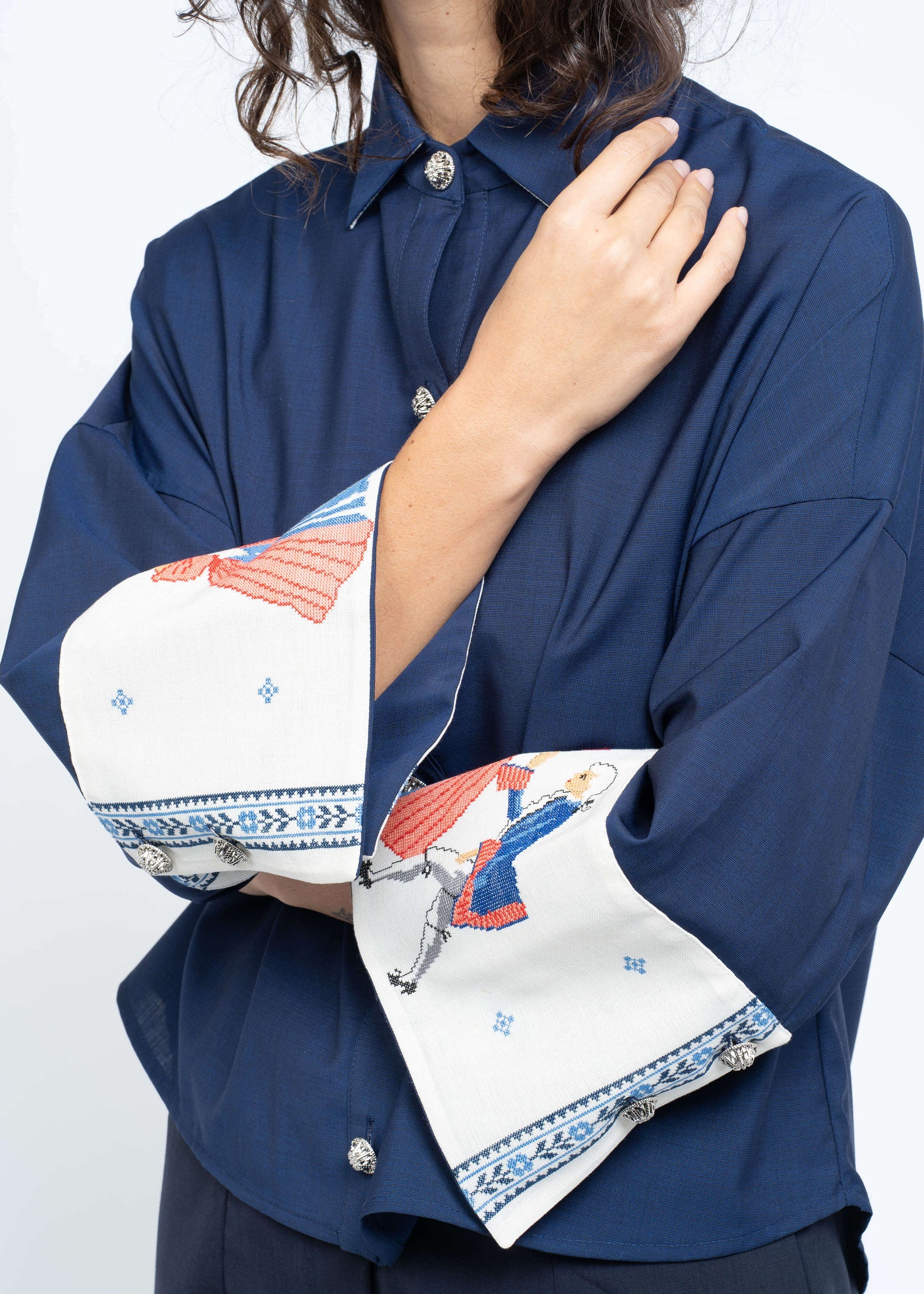 The Button Shirt Blue Royal