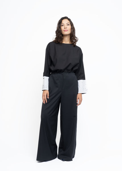 The Wide Pants Black