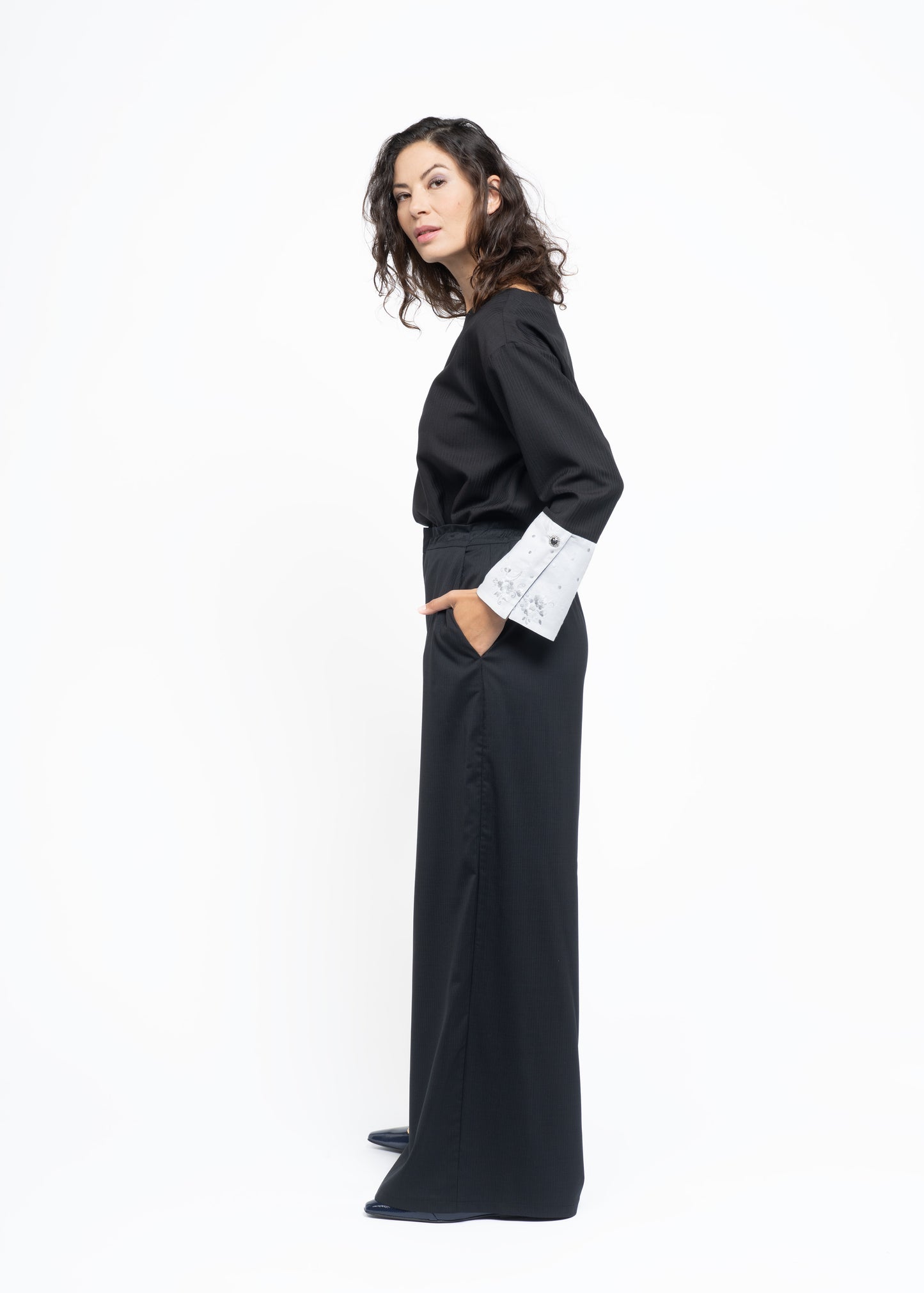 The Wide Pants Black