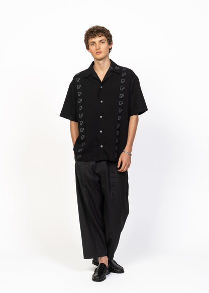 The André Shirt Handwoven Grey Embroidery