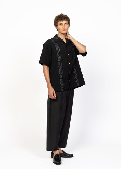 The André Shirt Handwoven Black