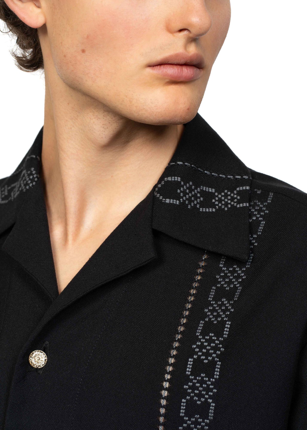 The André Shirt Handwoven Black