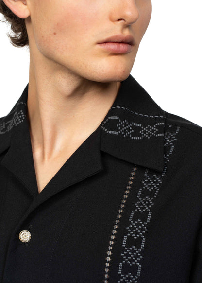 The André Shirt Handwoven Black