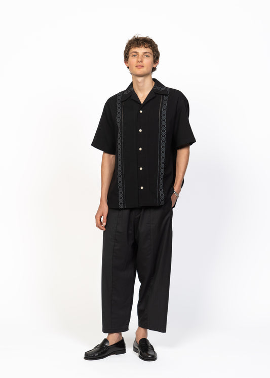 The André Shirt Handwoven Black