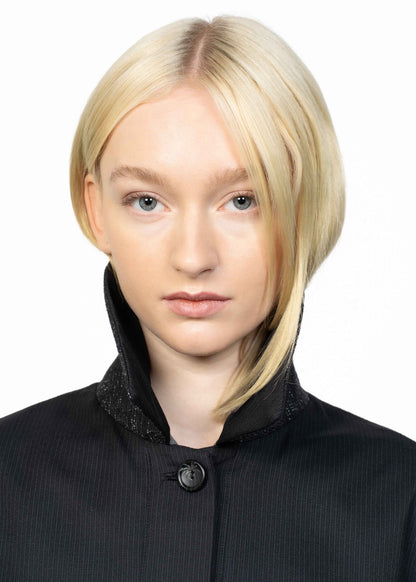 Her Aviation Jacket Black - Bouclé Back