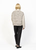The Cropped Jacket Beige with Bouclé Back