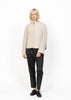 The Cropped Jacket Beige with Bouclé Back