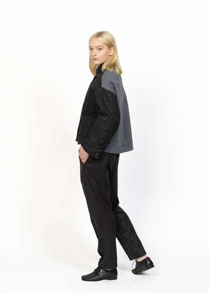 The Cropped Jacket Grey Back