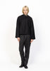 The Cropped Jacket Black Wool - Bouclé Back