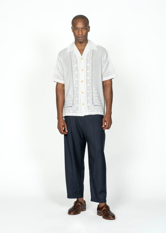 The André Shirt / Tsevres-White Poplin