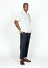 The André Shirt / White Poplin with Embroidery and Crochet