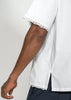 The André Shirt / White Poplin with Embroidery and Crochet