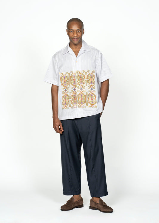 The André Shirt / Striped Poplin Cotton