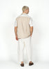 The André Shirt / White and Beige with Details