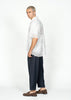 The André Shirt / White Poplin Cotton with Semicircular Back